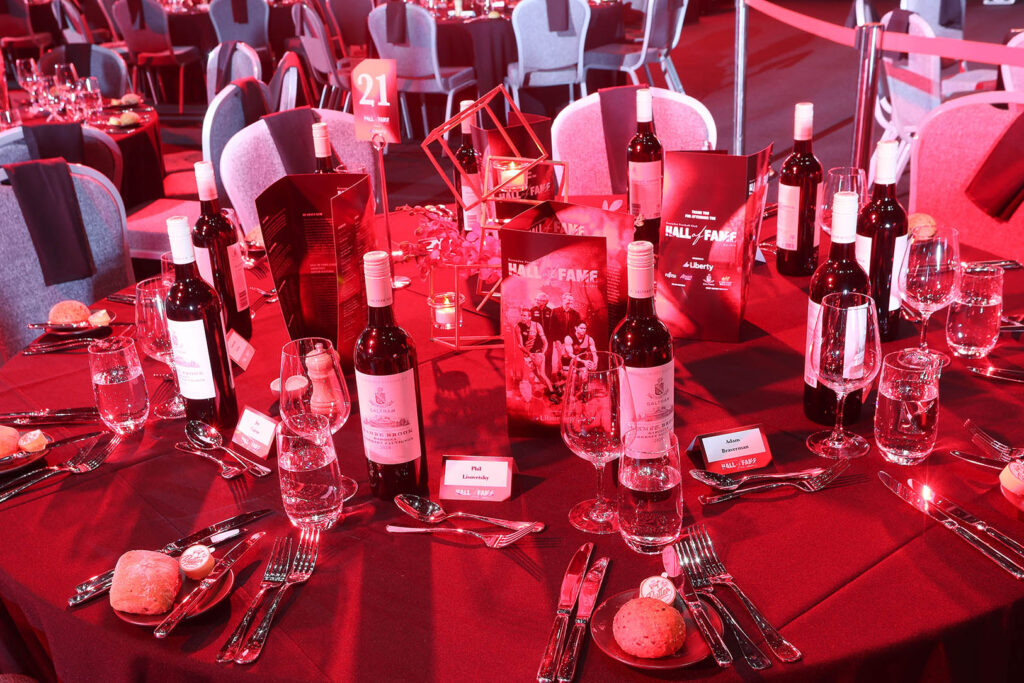 Red Gala Dinner Centrepieces